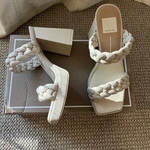 Dolce Vita Braided Ashby Platform Heels - Ivory stella